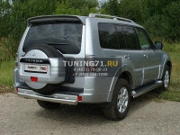 Защита задняя (центральная) 75х42 мм Mitsubishi Pajero IV